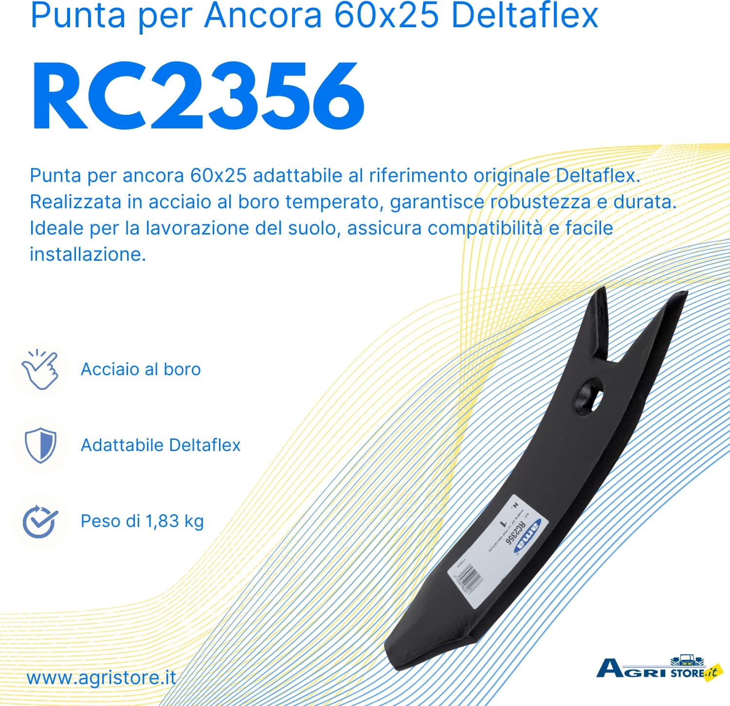 Punta per ancora 60x25 adattabile Deltaflex - 6