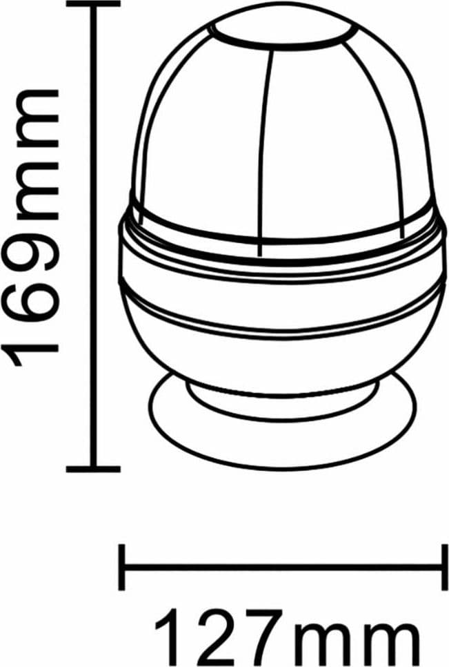 Lampeggiante alogeno 24V base magnetica - 2