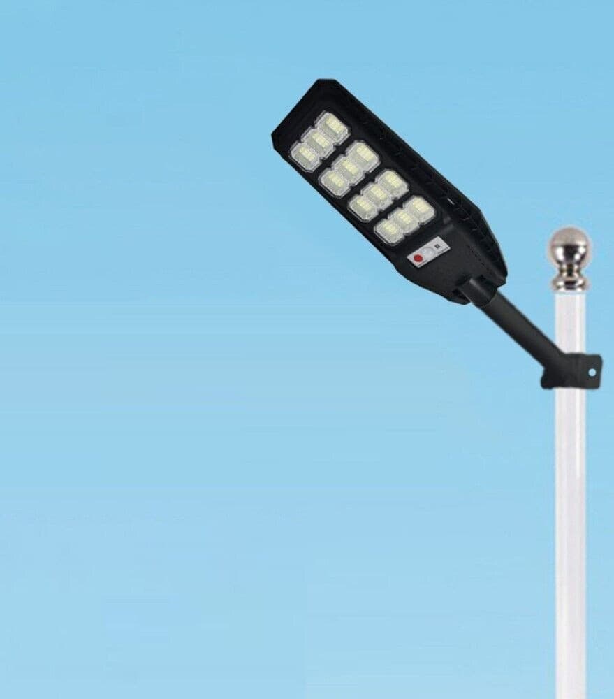 Lampione 200W faro 144 led con pannello solare sensore, telecomando e staffa 525 - 4