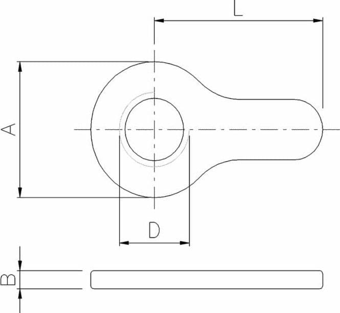 Controdado ad aletta filettato M27x3 - 2