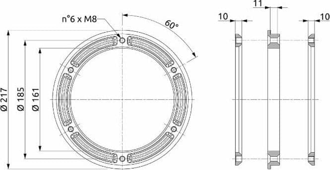Flange per atomizzatori in ottone con guarnizione - 2