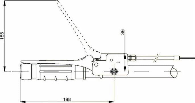 Leva arresto motore per diesel a trasmissione meccanica con Ø tubo 22mm - 2