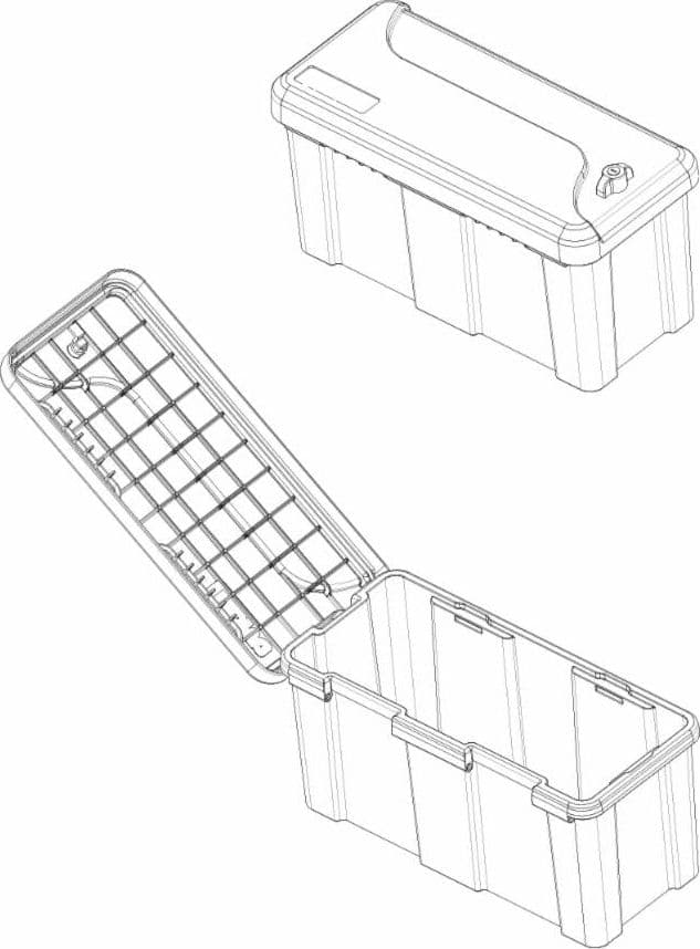 Cassetta porta attrezzi in plastica 1 serratura - 6