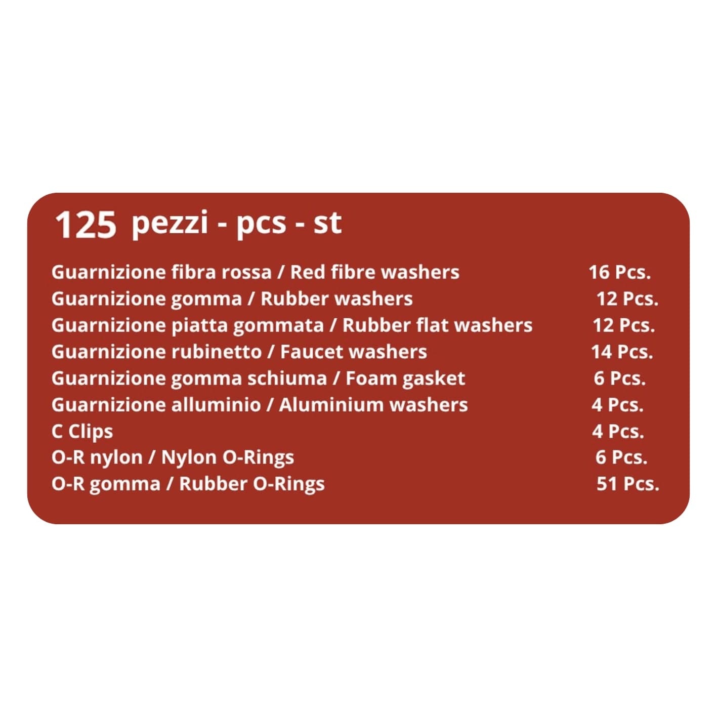 Assortimento o-ring in gomma da 125 pezzi - 2