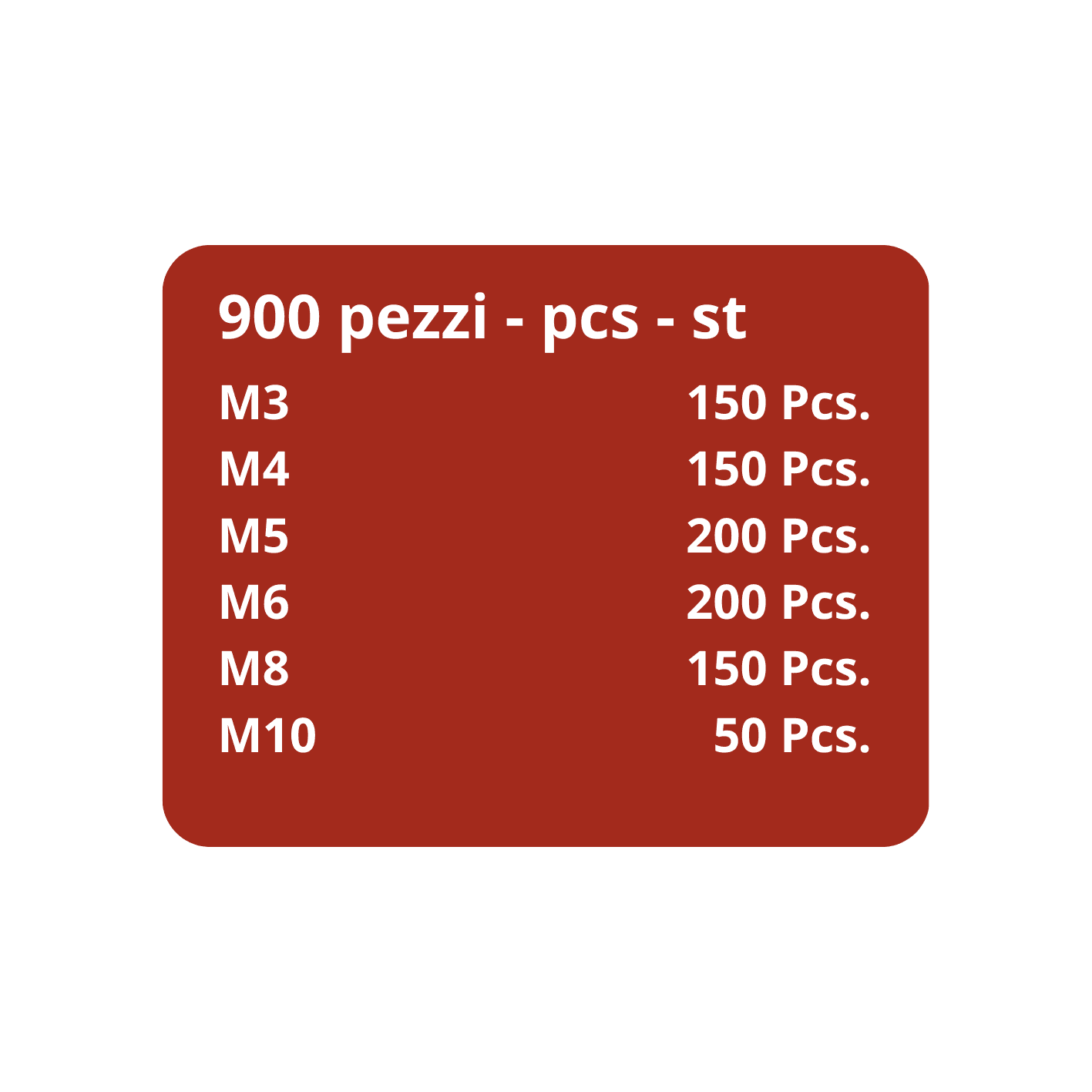 Assortimento rondelle piane da 900 pezzi - 2