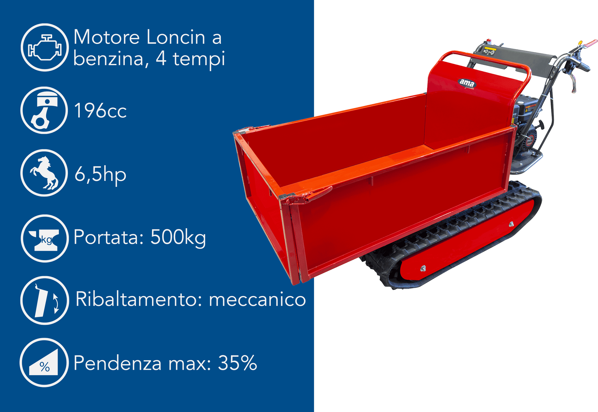 Motocarriola cingolata TAG500T - 8