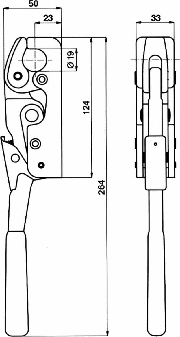 Chiusura universale per rimorchi Ø 19mm - 2