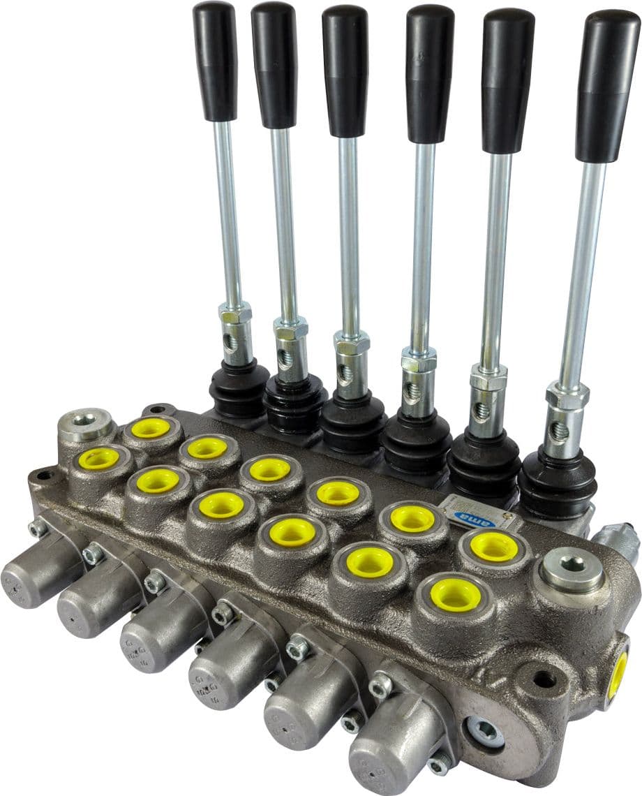 Distributore idraulico da 3/8" a 6 leve doppio effetto 40L - 2