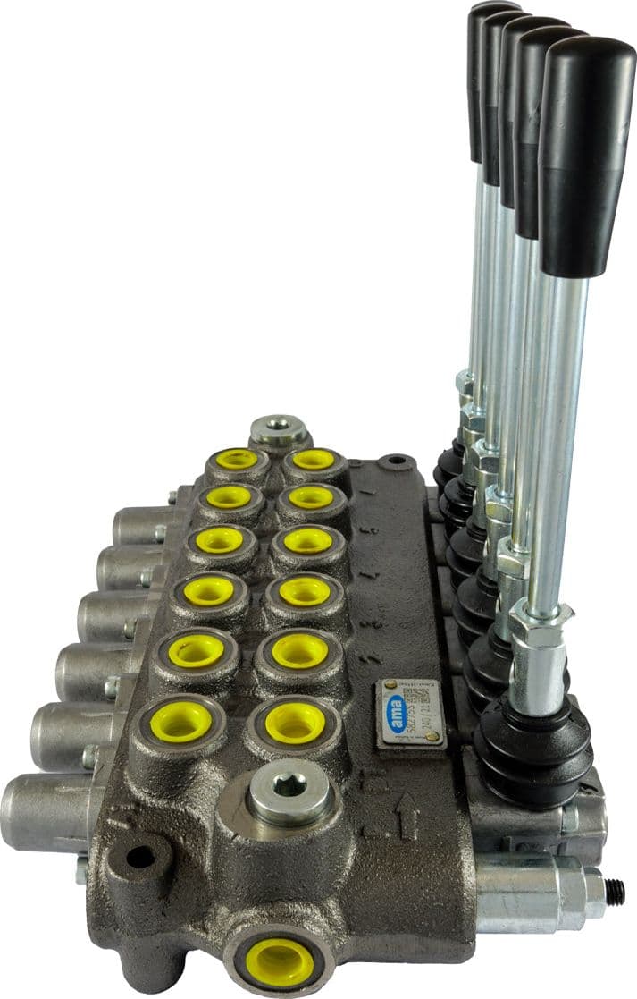 Distributore idraulico da 3/8" a 6 leve doppio effetto 40L - 3