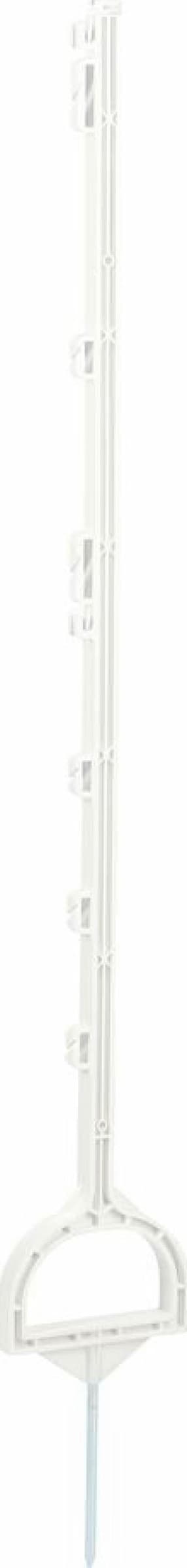 Paletto in plastica bianco con occhielli e staffa per piede altezza 114 cm confezione da 3 pezzi