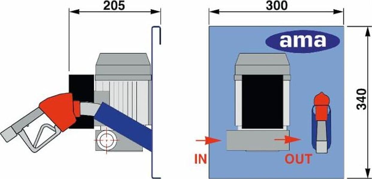 Distributore ad uso privato per gasolio "Easy Pump" completo di pompa pistola e tubo - 3