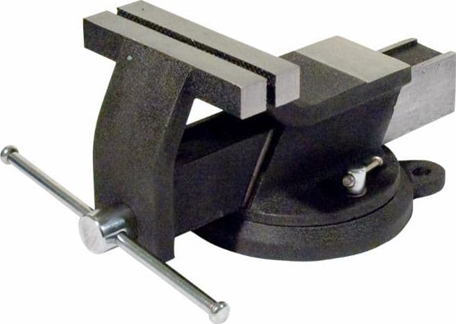 Morsa da banco in acciaio con base girevole 150mm