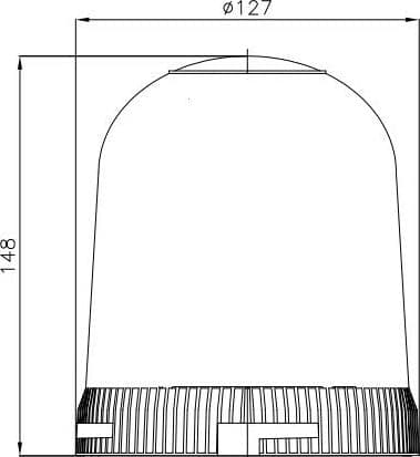 Calotta per lampeggiante ambra serie Pulsar-Ajba in Supporti GardenStore - Novellara, commercioVirtuoso.it