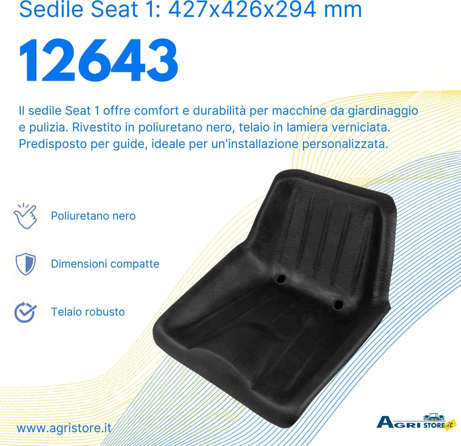 Sedile Seat 1 tipo E in poliuretano autopellante nero - 6