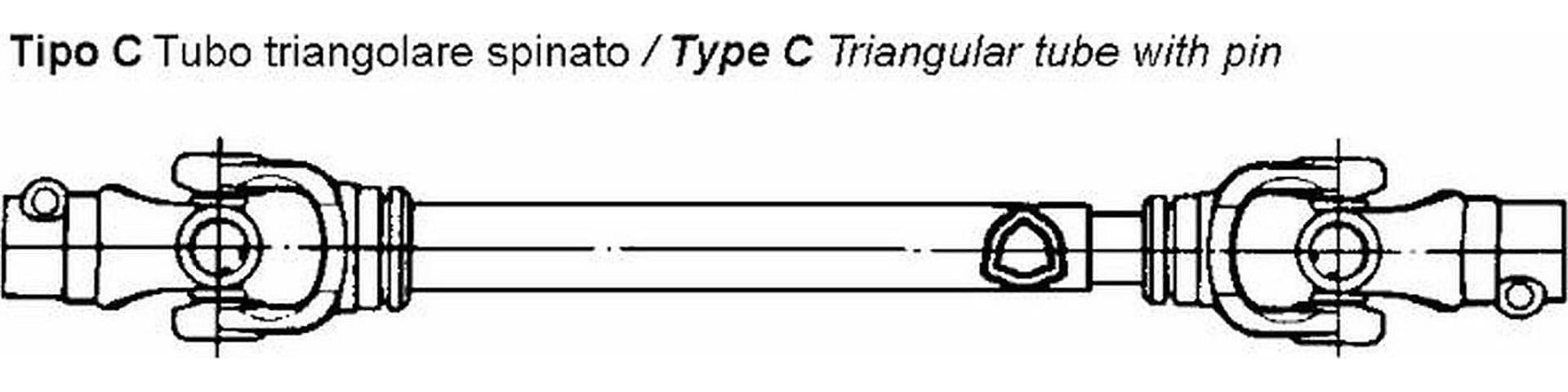 Cardano standard 2x1600 con tubo triangolare - 2