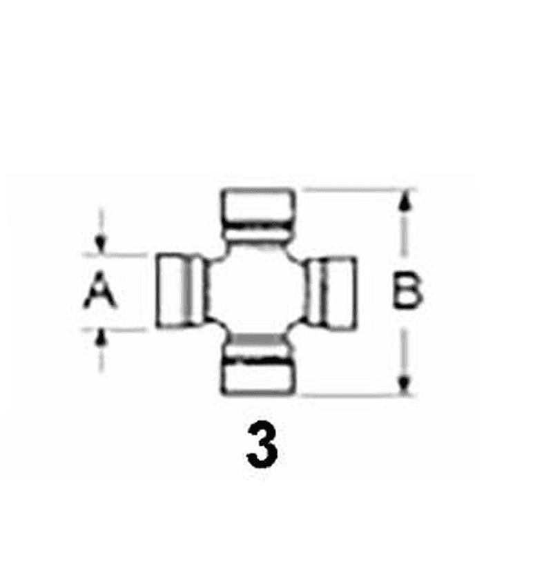 Crociera per cardano 22x52mm adattabile Pasquali - 2