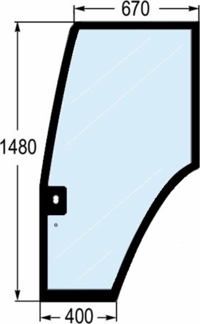 Vetro per portiera adattabile al riferimento originale CNH 82000396