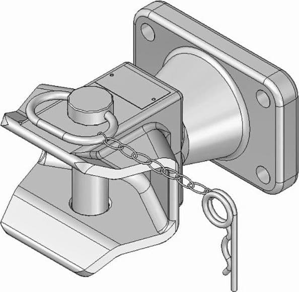 Gancio omologato perno 31mm interasse 120x55mm - 6