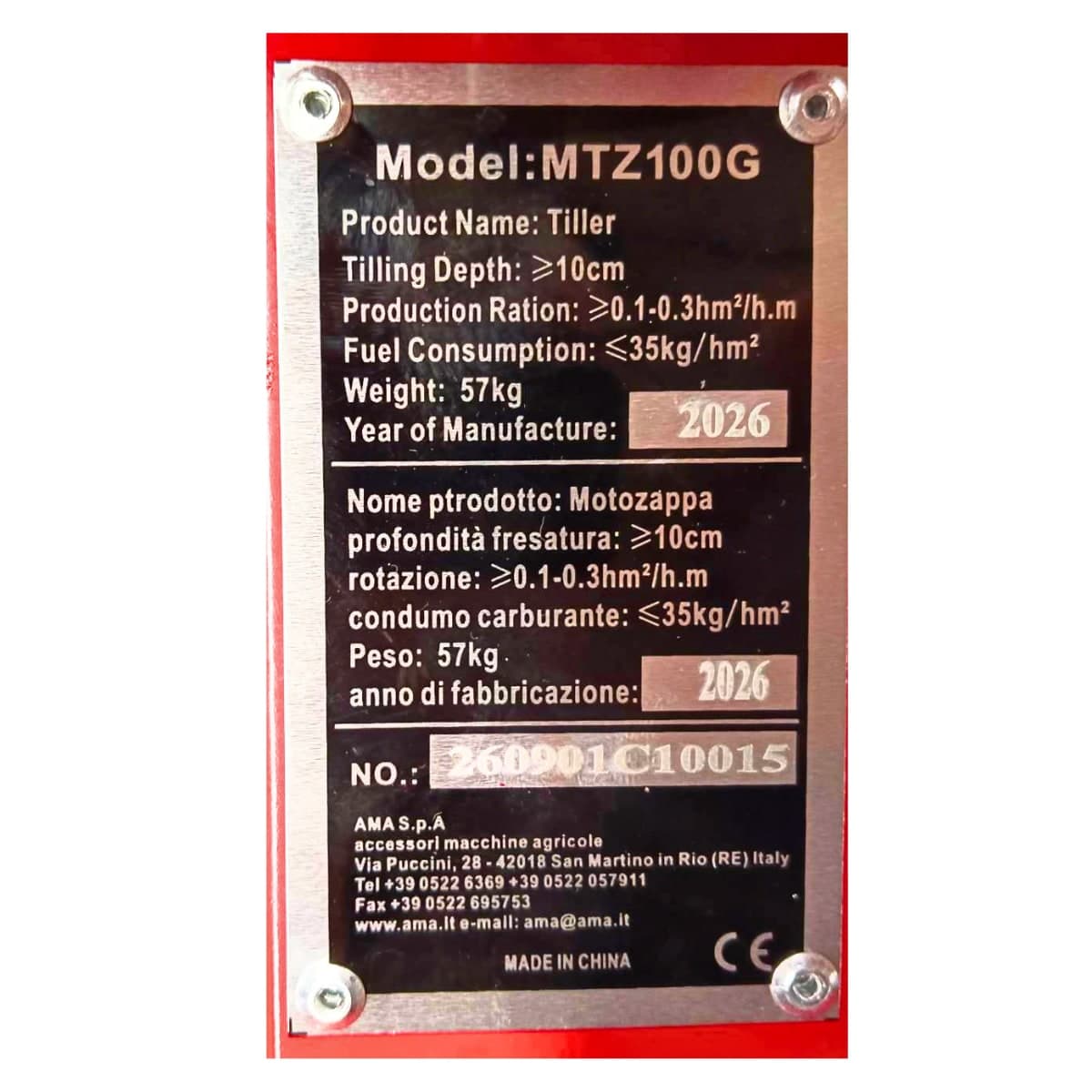 Motozappa Ama MTZ100G a scoppio 212cc - 7