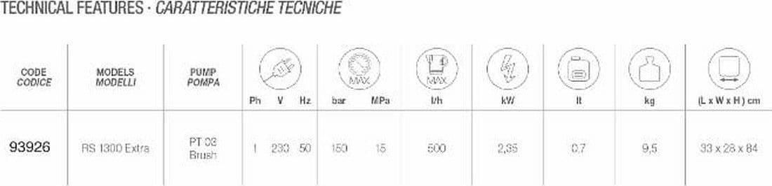 Idropulitrice Mercury RS 1300 Extra 500 L/h - 5