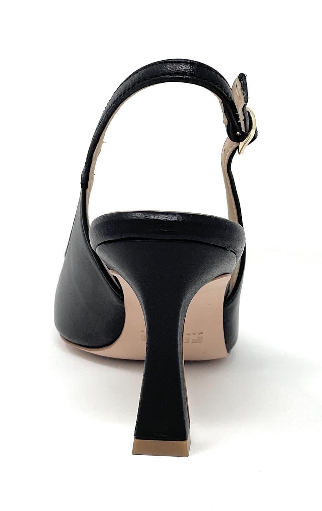 FRAU sling back in pelle nero 82M2 - 4