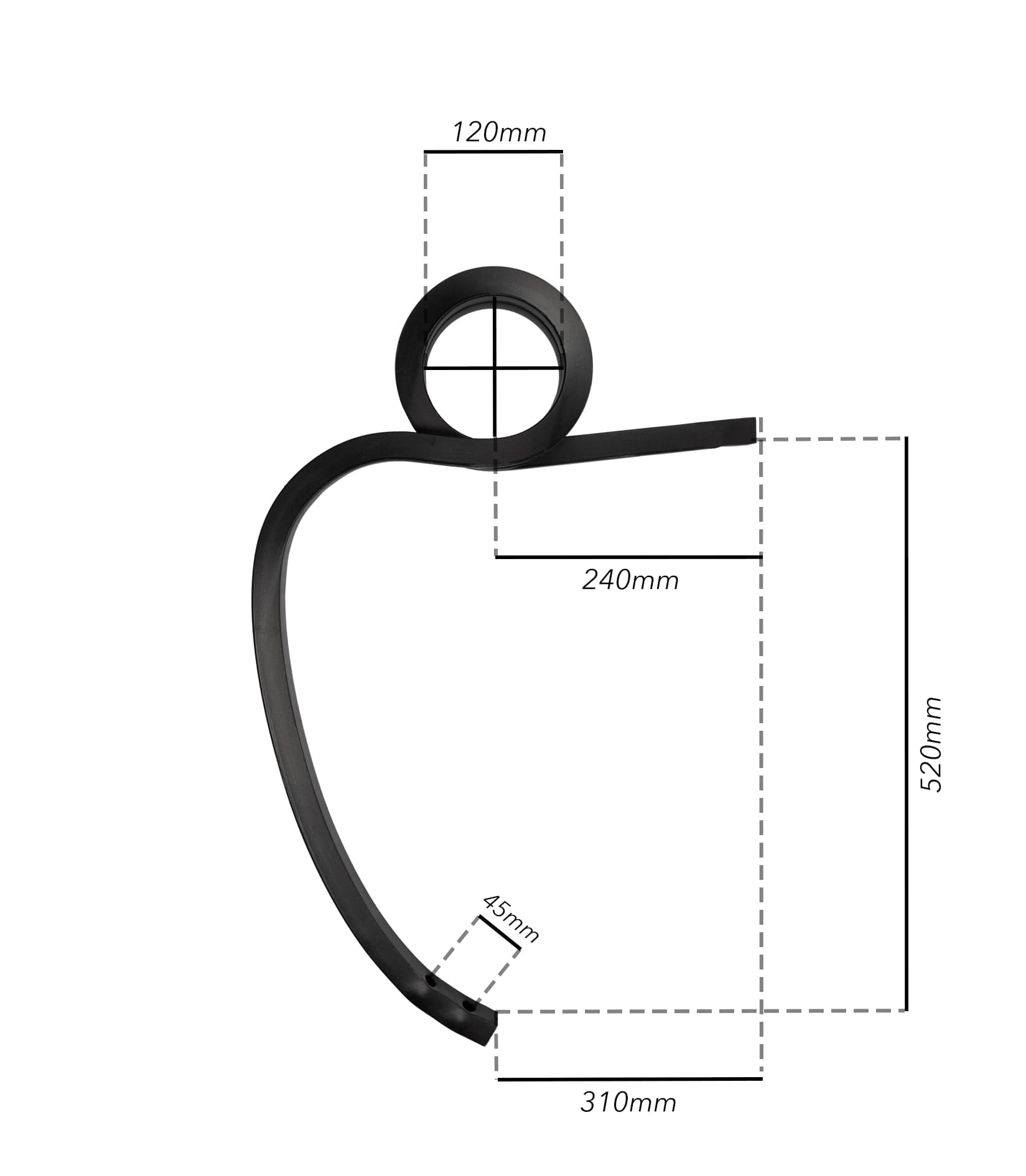 Molla sinsitra alta per coltivatore 25x25mm - 3