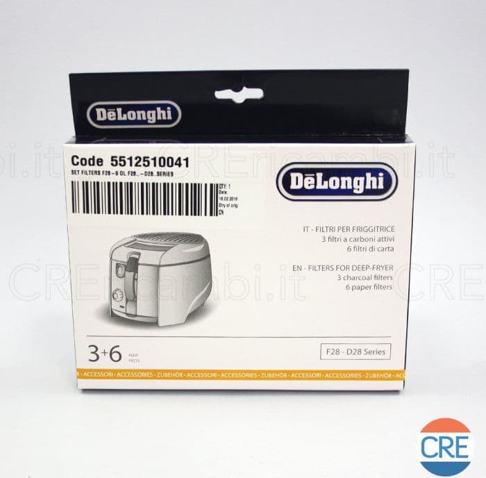 Kit Filtri per Friggitrici Serie F28 e D28 – De Longhi – cucina