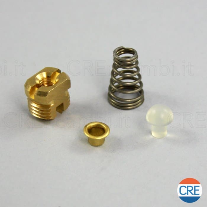 Kit Valvola Grano Vite Molla Gommino e Anello, Macchina Caffè ECO3 EC15 EC220 Delonghi - 2