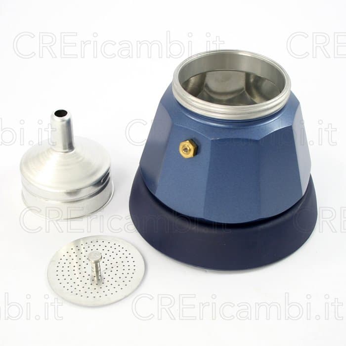 Caldaia 4 tazze Blu + Imbuto + Riduttore - 2