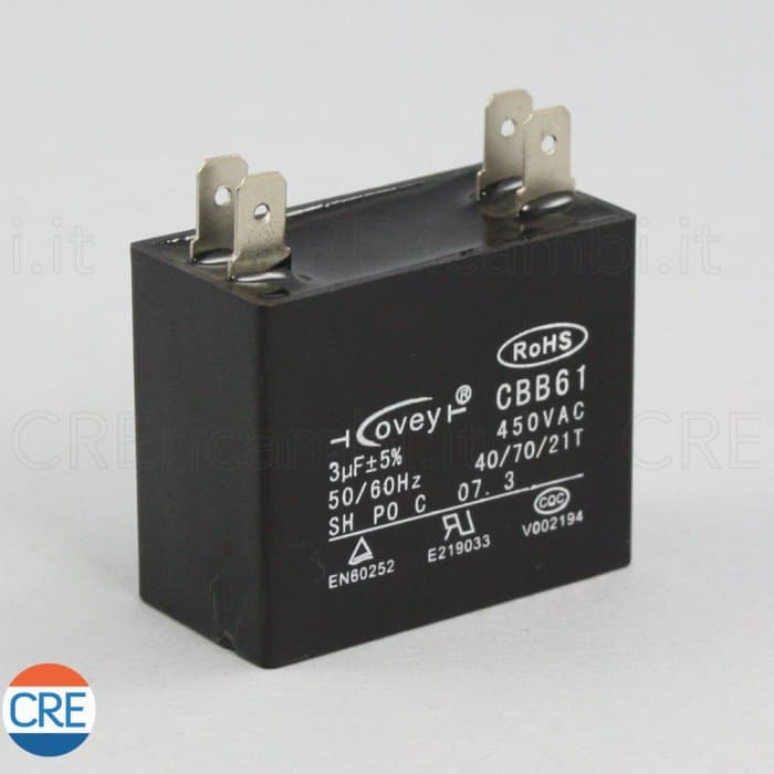 Condensatore 3uF per DeLonghi AG75, PACA100, PACC100, PACWE125 - 2