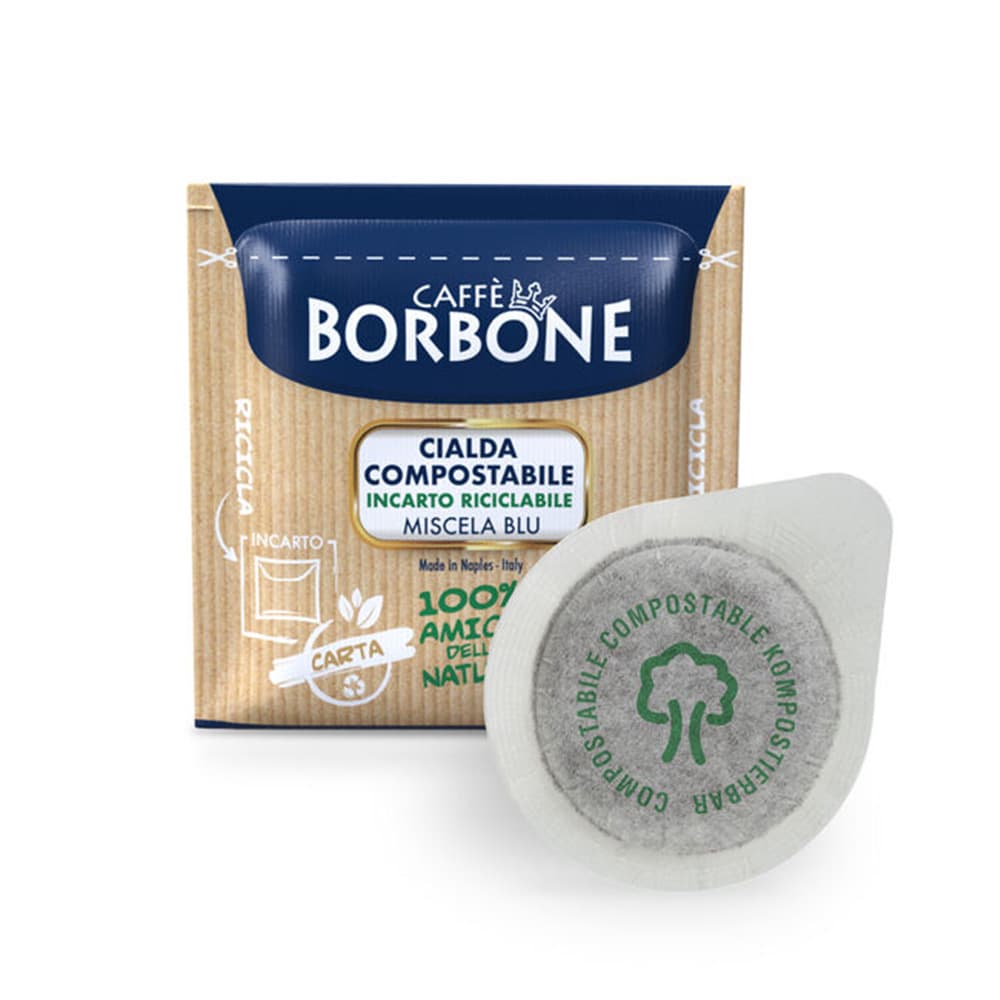50 Cialde Compostabili, Miscela Blu, ESE 44mm, Caffè Borbone - 2