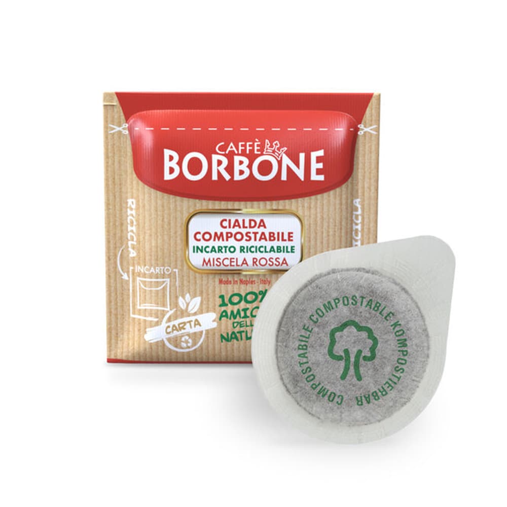 50 Cialde Compostabili, Miscela Rossa, ESE 44mm, Caffè Borbone - 2