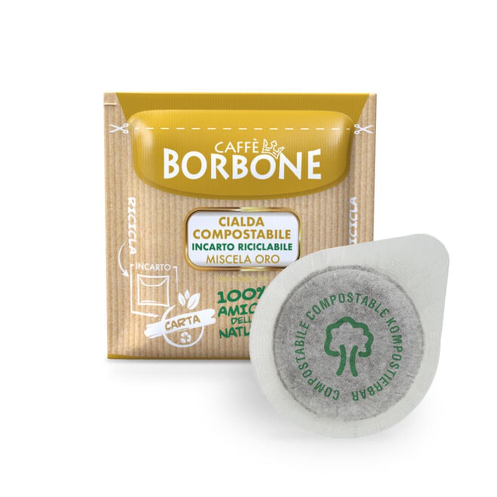 50 Cialde Compostabili, Miscela Oro, ESE 44mm, Caffè Borbone - 2