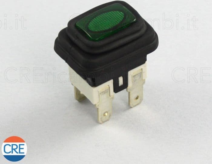 Interruttore Bipolare di Accensione On/Off con Spia Verde per Frog DiDiEsse – elettronica