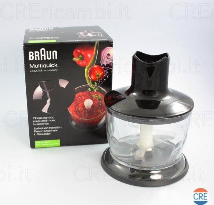 MQ30 Nero Accessorio Tritatutto EasyClick per 4130, 4165, 4191, 4192, 4193, 4199 – Braun – rosso