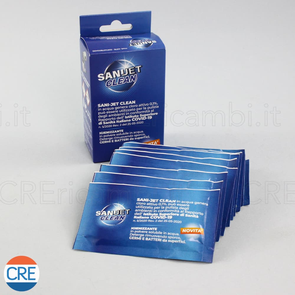 SaniJet Clean Polvere Igienizzante per Sanificante SaniJet Air 2836, Nebulizer 4126 Ariete - 2