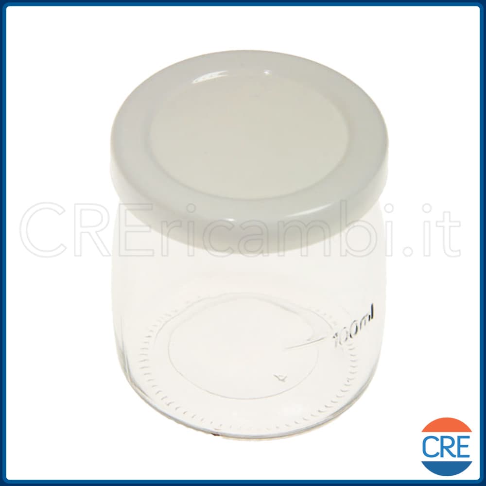 Vasetto Vetro con Coperchio Bianco per Yogurella 617 - 2