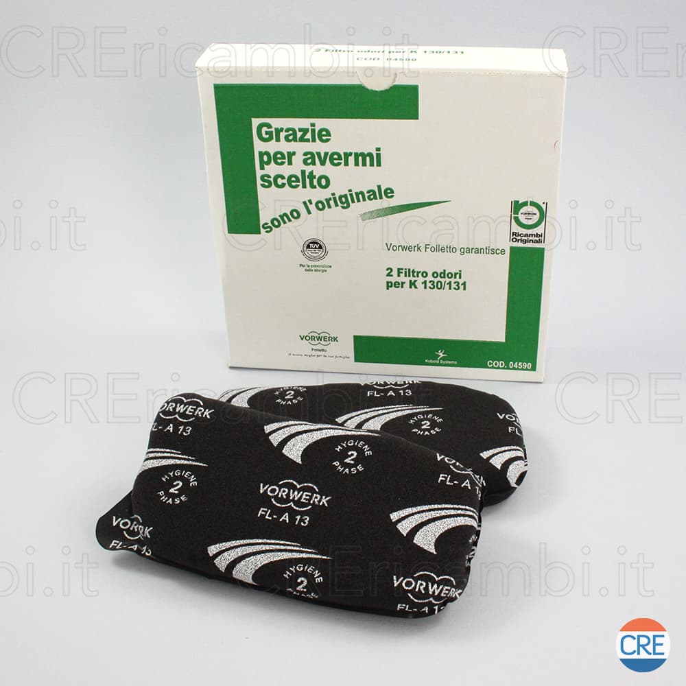 Filtro Carbone Attivo Antiodore x2 per Folletto VK130, VK131 - 2
