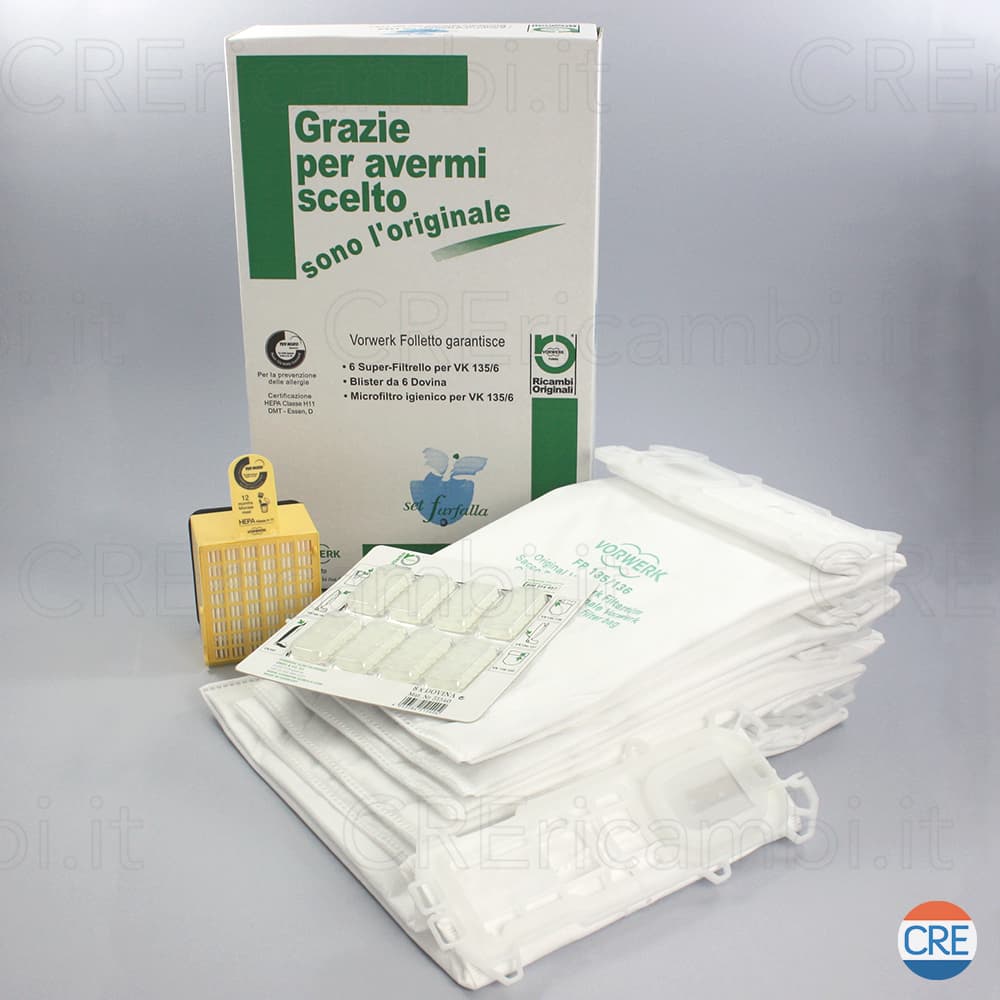 Set Farfalla (Kit Manutenzione) per Folletto VK135, VK136 - 2