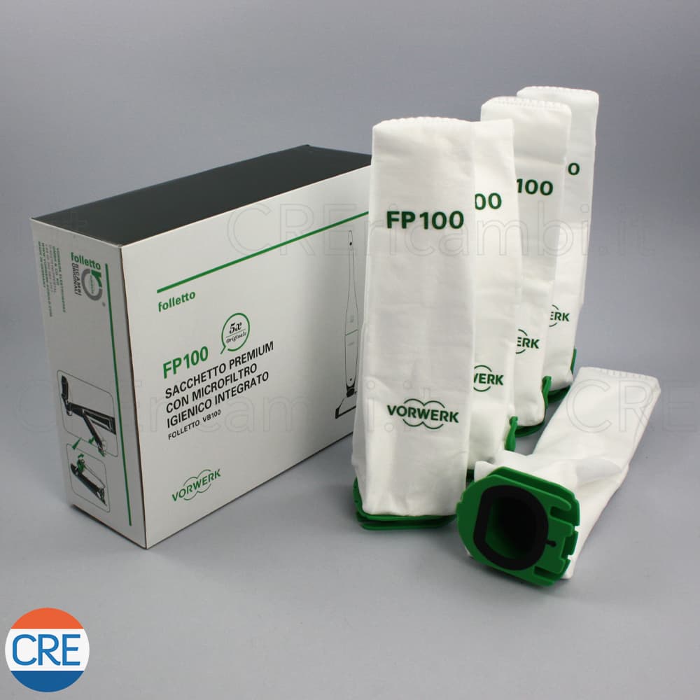 FP100 Sacchetti Premium x5 per Folletto VB100 - 2
