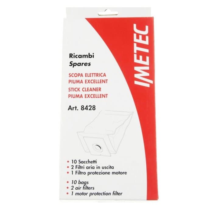 10 Sacchetti Carta con 3 Filtri per Piuma Excellent B6501, B6504 - 2