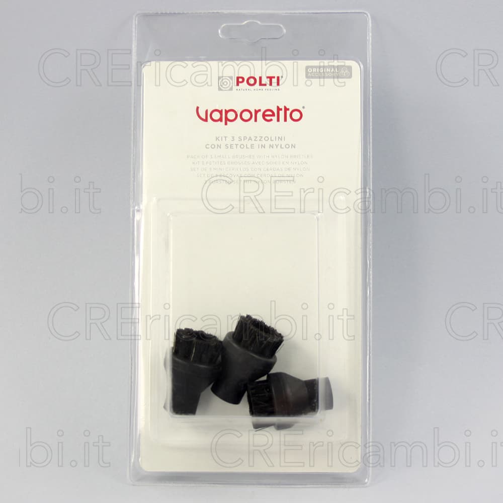 Spazzolini Neri x3 Setole Nylon per Vaporetto Forever 2010, Flash, Smart45 - 2