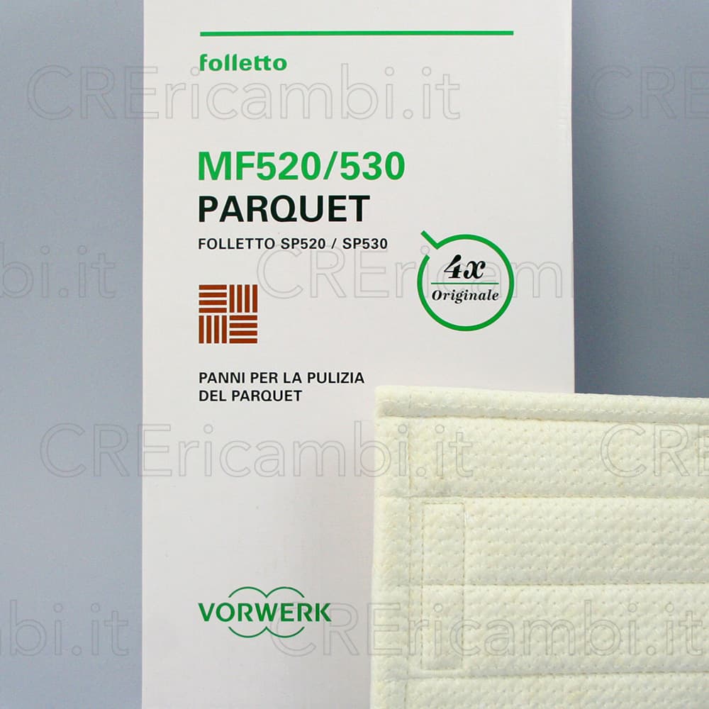 Panni Pulizia Parquet x4 per PuliLava Folletto SP520, SP530 - 2