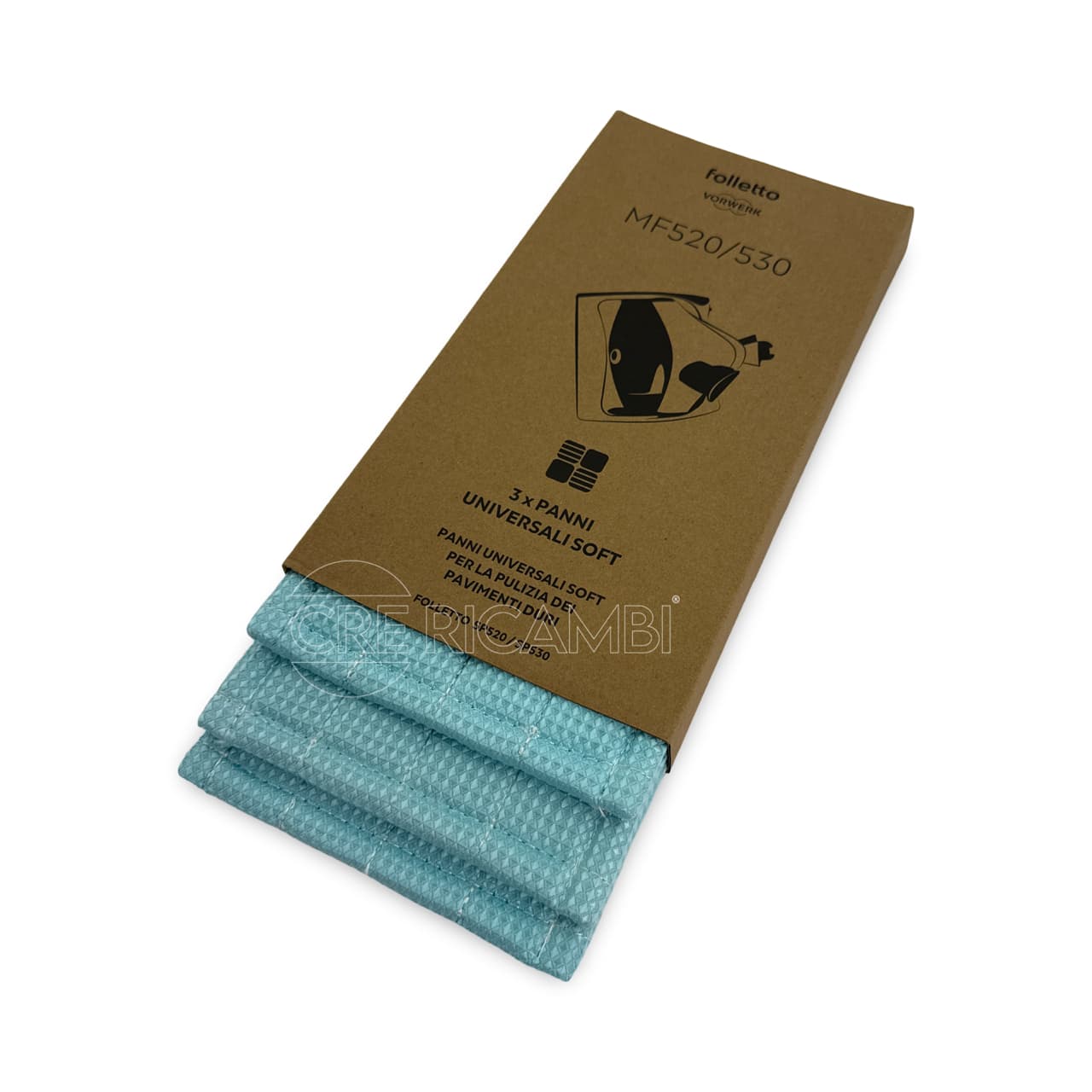 Panni Pulizia Soft x3 per PuliLava Folletto SP520, SP530 - 2