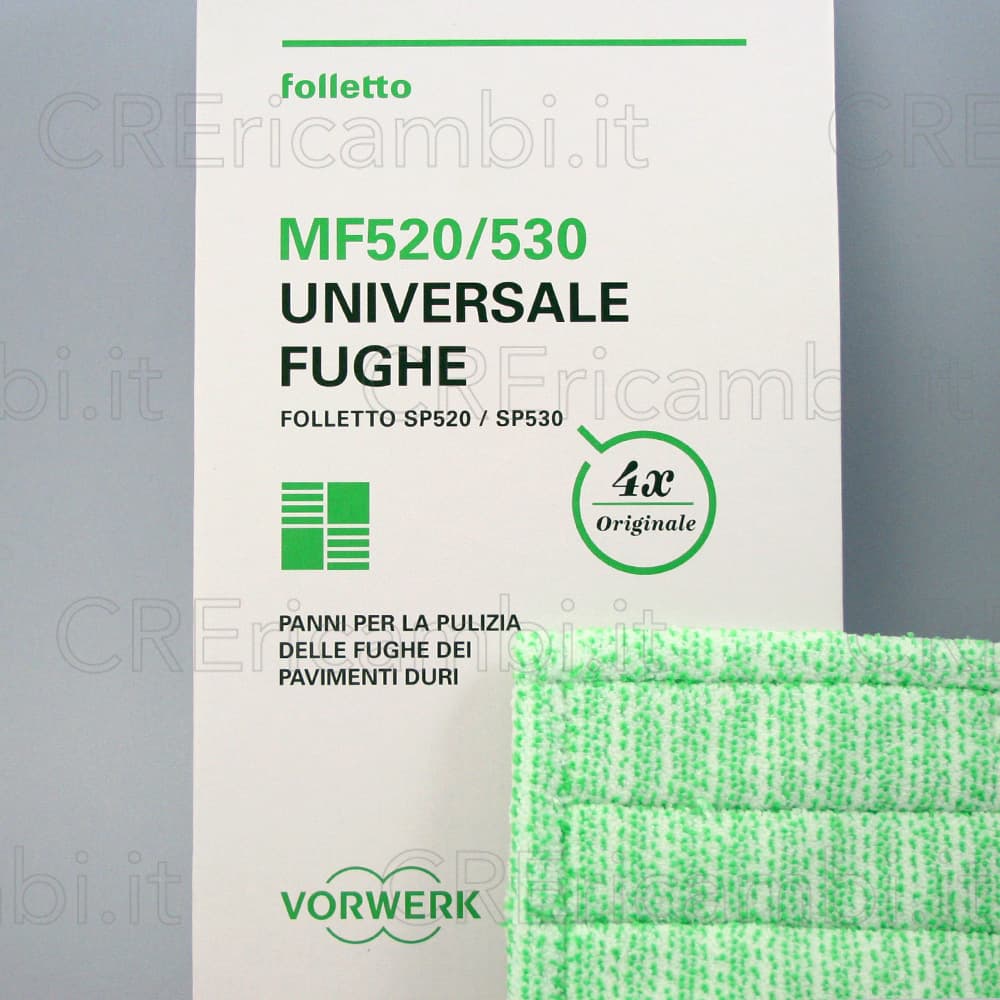 Panni Pulizia Fughe x4 per PuliLava Folletto SP520, SP530 - 2