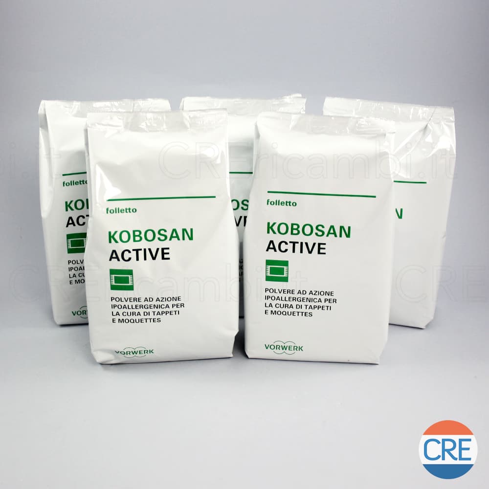 Kobosan Active Polvere Ipoallergenica per Lavatappeto EB Folletto, 5 Sacchetti - 2