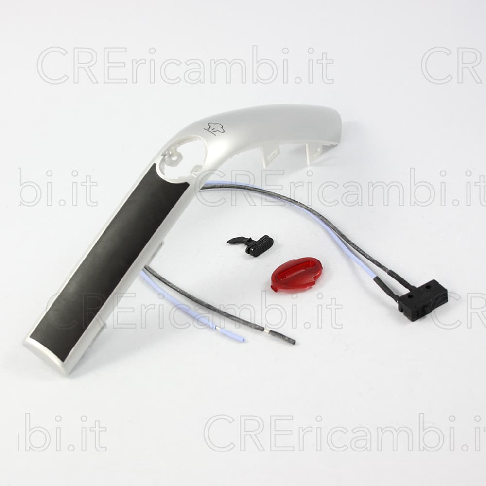 Copertura Manico Nero/Argento + Microinterruttore - Vaporella - 2