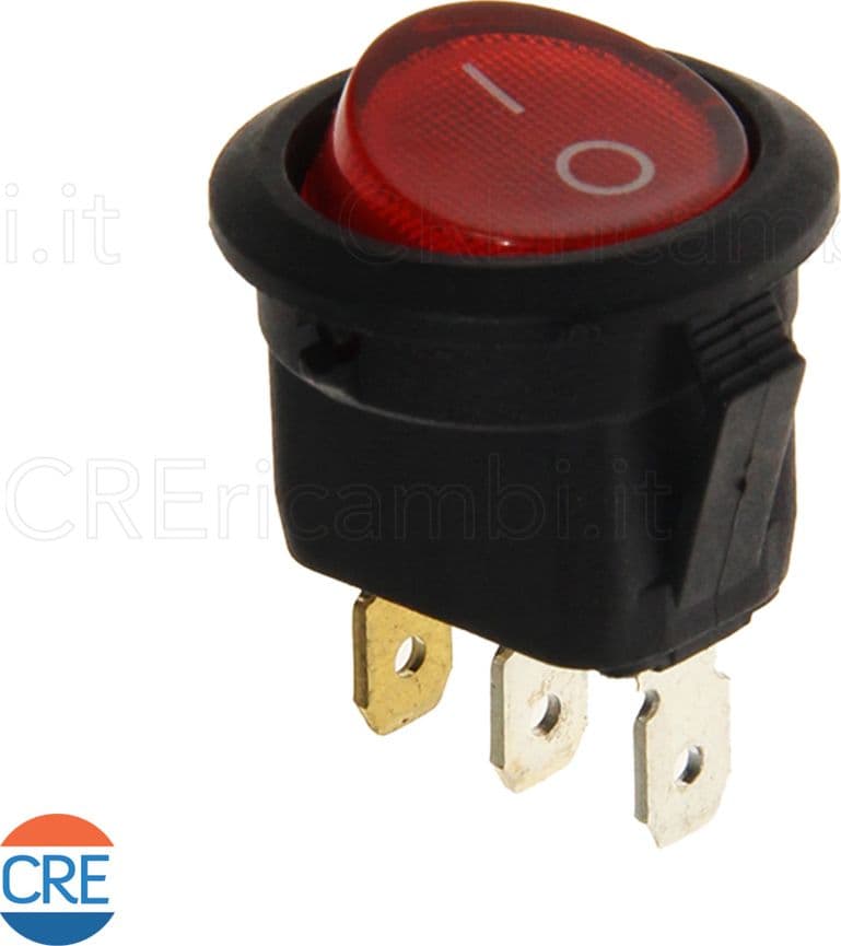 Interruttore Luminoso OnOff per Stiromatic 6310/9, 6323/9, 6405, 6407/7 – Ariete – rosso
