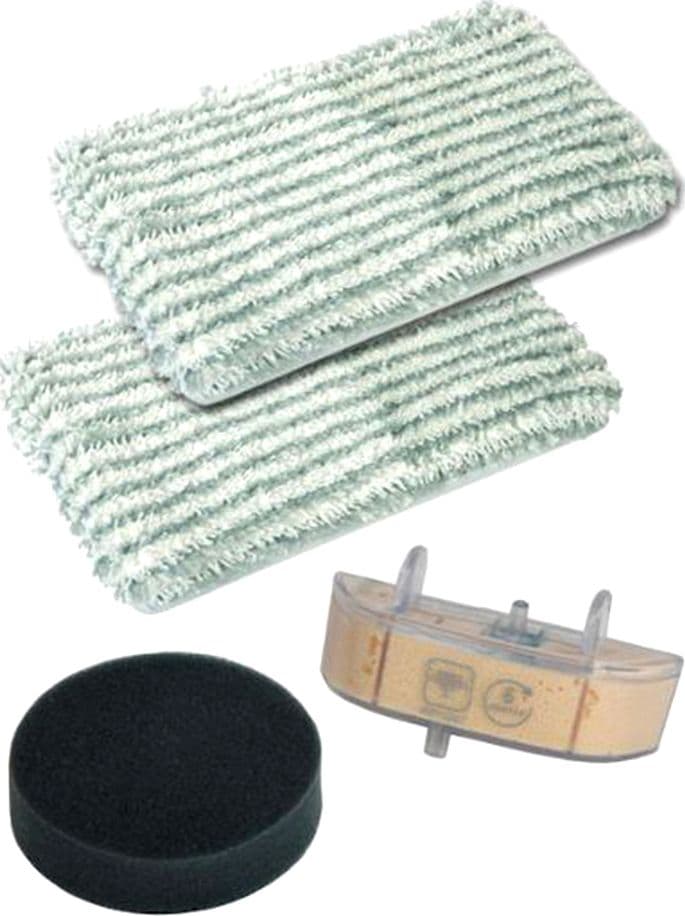 Kit con 2 panni, 1 filtro e 1 cartuccia anticalcare per Clean&Steam Rowenta – borsa