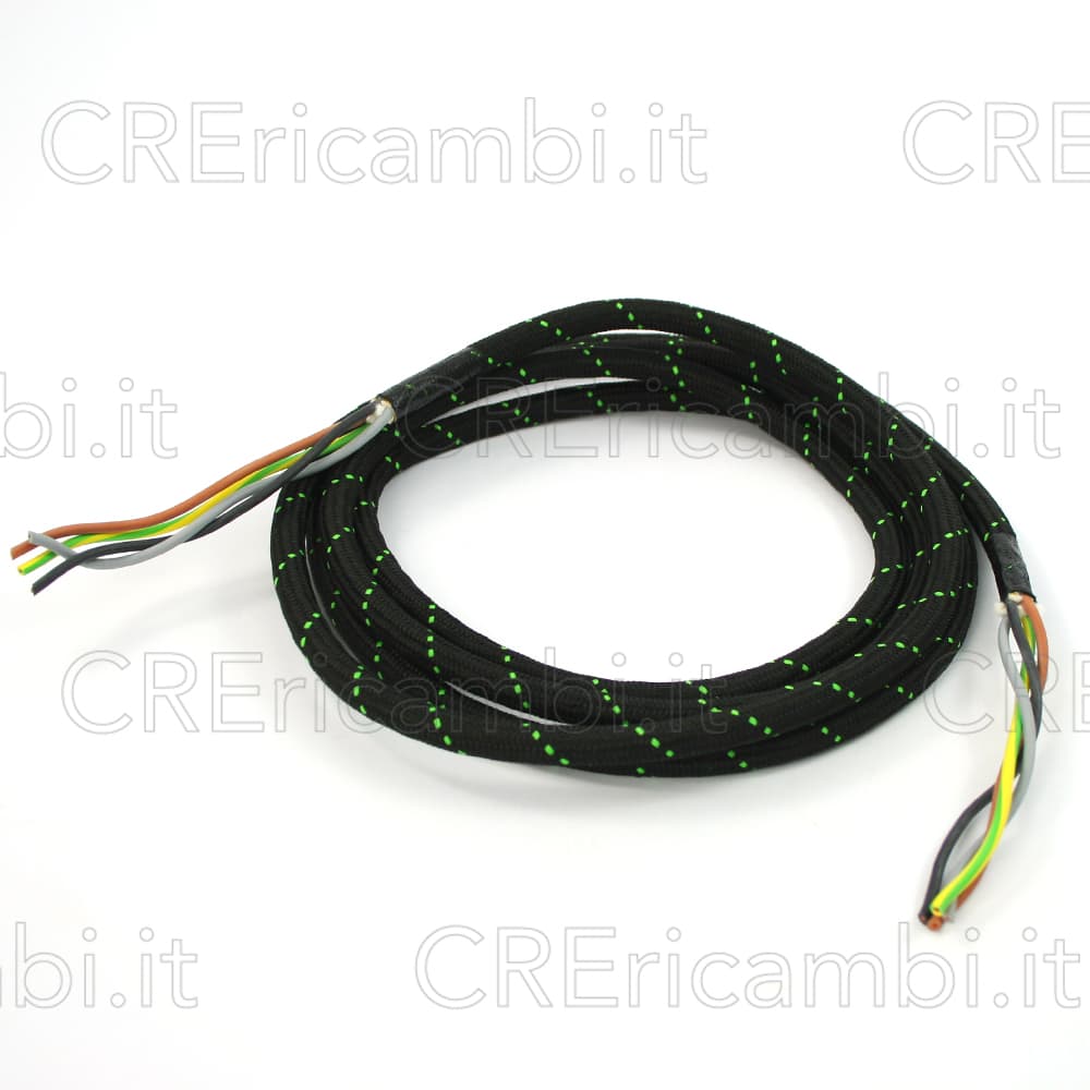 Cavo Elettrico 4 Poli, Ricoperto in Tessuto, 210 cm - 2